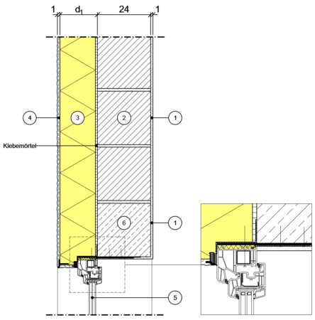 Detailseite Planungsatlas Hochbau Außenwand mit