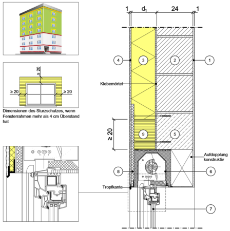 Detailseite Planungsatlas Hochbau Außenwand mit